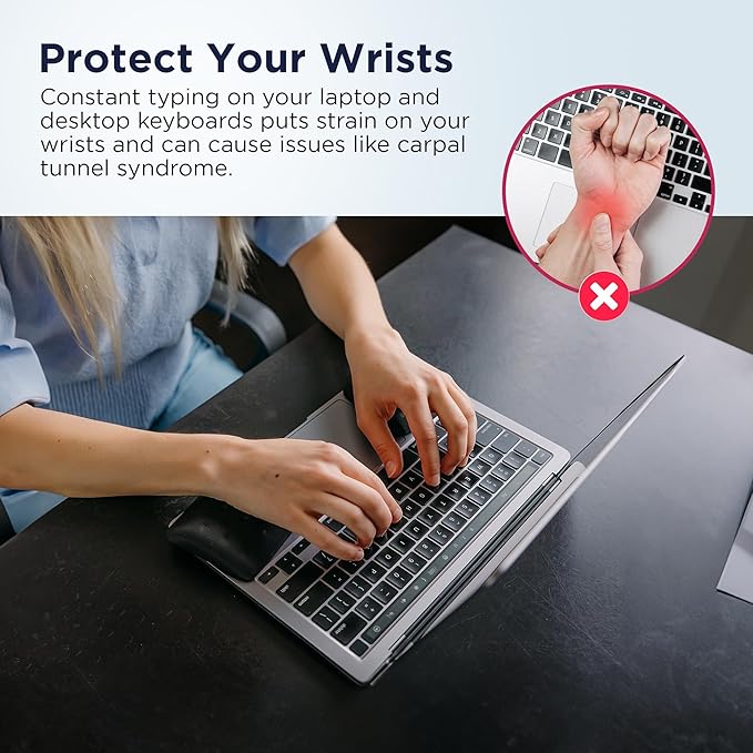 WavePads by PostureUp – Original Two Pack Adjustable Wrist Rests for Laptop and Keyboard Ergonomic Memory Foam Laptop Wrist Pads for Wrist Pain & Carpal Tunnel Relief (Forest Green)