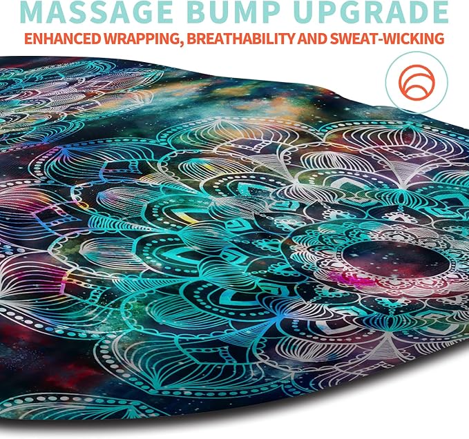 Ergonomic Mouse Pad Wrist Support with Memory Foam Massage Bulge, Wrist Ergonomic Support Mousepad Wrist Rest for Mouse (12x8 inch, Mandala)
