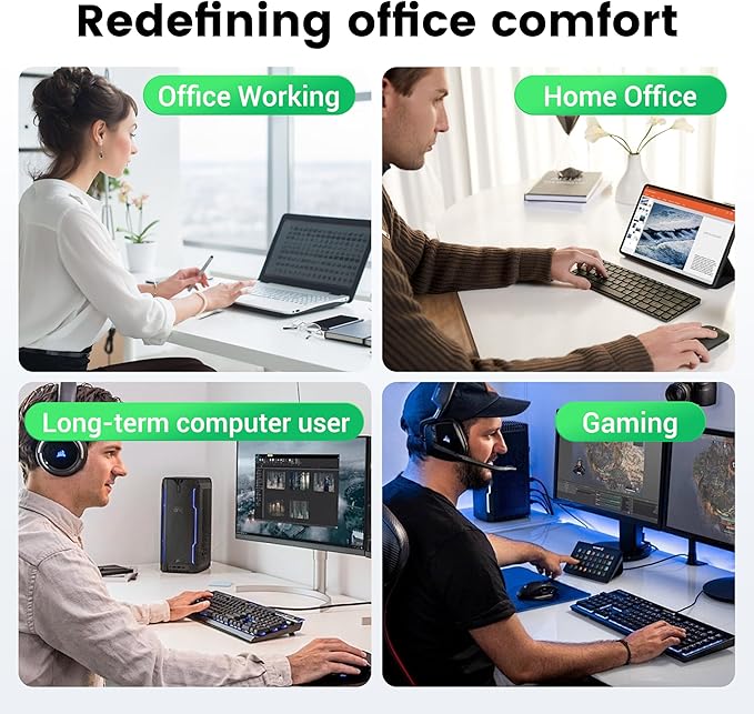 MEKASS Mouse Pad with Wrist Rest, Ergonomic Slope Mousepad for Carpal Tunnel, Memory Foam Desk Computer Wrist Support Mouse Pad with Non-Slip PU Base for Office Home (Beach)