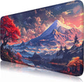 Japanese Mouse Pad Mt Fuji Desk Pad Mat Floral Mousepad XXL Desk Decor Office Decor Accessory Gaming Mouse Pad Cute Computer Laptop Keyboard Mat