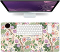 Desk Mat Large Protector Pad 23.6" ×11.8", Non-Slip PU Leather Desk Blotter, Waterproof Mouse Pad for Office Home Figs