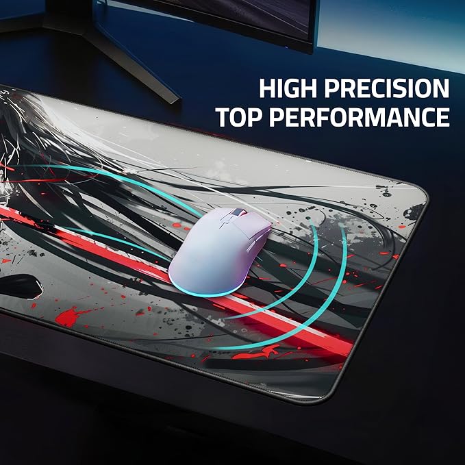 XXL Gaming Mouse Pad 35.4 x 15.7 inch - Water-Resistant & Stitched Edges - Large Anime XL Mousepad for Desk - Gamer Accessories Big Full Deskpad Mat Game Mousepads Deskmat