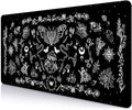 Goth Desk Mat, Black Occult Large Gaming Mouse Pad, Halloween Witchy Celestial Mushroom XXL Mousepad, Office Desk Decor Accessories Gifts