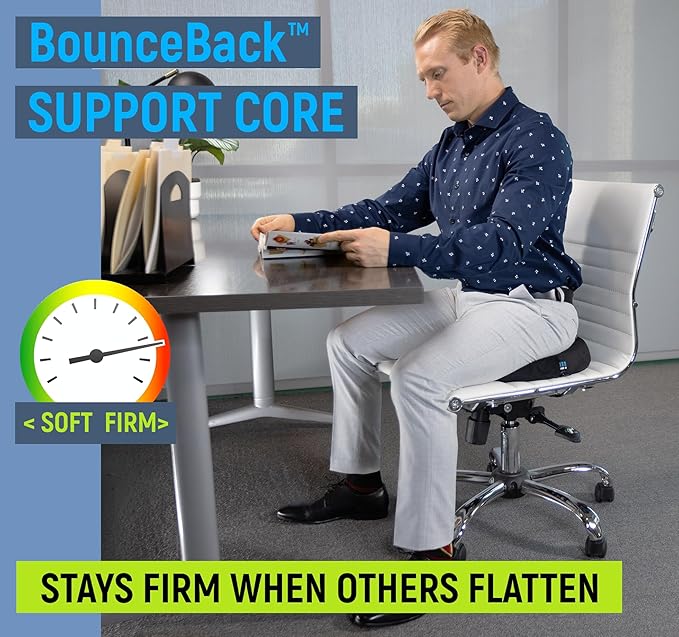 PT ENDORSED Donut Pillow for Coccyx & Tailbone Support - Orthopedic Donut Seat Cushion for Pressure Relief, Post Surgery, Postpartum Pregnancy, Ergonomic Cushion for Coccyx