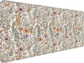 Vintage Rustic Wildflower Floral Large Mouse Pad 31.5x15.7inch, Retro Cottagecore Botanical Flower Large Extended Computer Desk Mat Mousepad for Keyboard and Mouse, Floral Desk Accessories