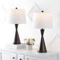 Eyely EYL4046C-SET2 Cato 26" French Country Farmhouse Iron LED Table Lamp with USB Charging Port for Reading Room, Living Room, Office, Bedroom, Classic, Coastal, Oil Rubbed Bronze (Set of 2)