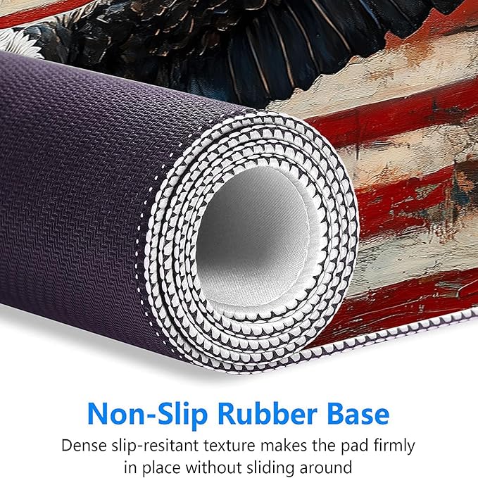 American Flag Gaming Mouse Pad Desk Pad USA Flag XL Mouse Pad Large Mousepad Extended Laptop Keyboard Mat Gaming Desk Pad Mouse Mat Office Computer Keyboard Laptop Home 31.5"x11.8"