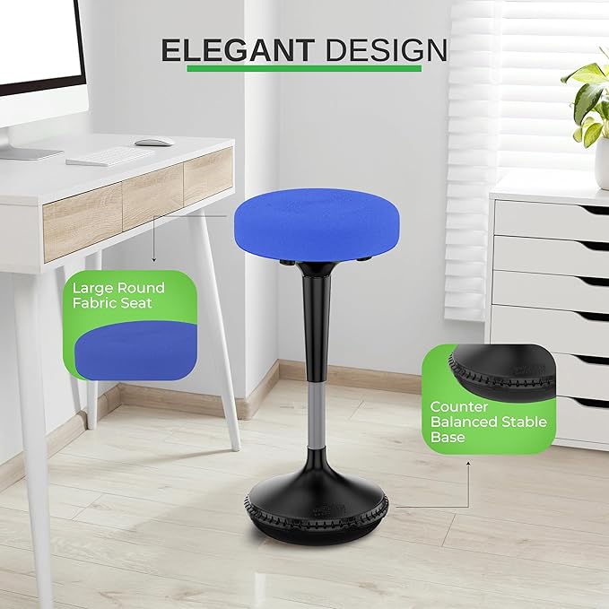 Wobble Stool Standing Desk, Flexible Seating Adjustable Office Ergonomic Seating, Wobble Stools for Alternative Classroom Seating, Active ADHD Chair, Wiggle Chairs