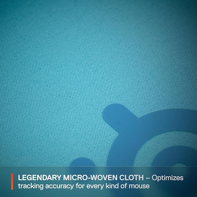 SteelSeries QcK Cloth Gaming Mouse Pad - Exclusive Micro-Woven Surface - Optimized for Gaming Sensors - Maximum Control - Size M - Aqua