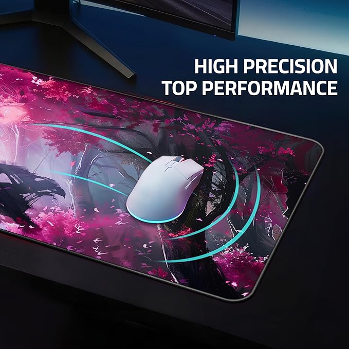 XXL Gaming Mouse Pad 35.4 x 15.7 inch - Water-Resistant & Stitched Edges - Large Anime XL Mousepad for Desk - Gamer Accessories Big Full Deskpad Mat Game Mousepads Deskmat