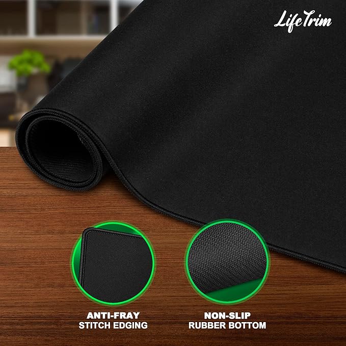 55” x 23” XXL Mouse Pad Gaming 5mm Thick Extended Keyboard Mat Full Desk Cover Pad XXL Mat Giant Extra Large Gaming Mouse Pad XXXL Mousepad Black Large Desk Mats Deskpad