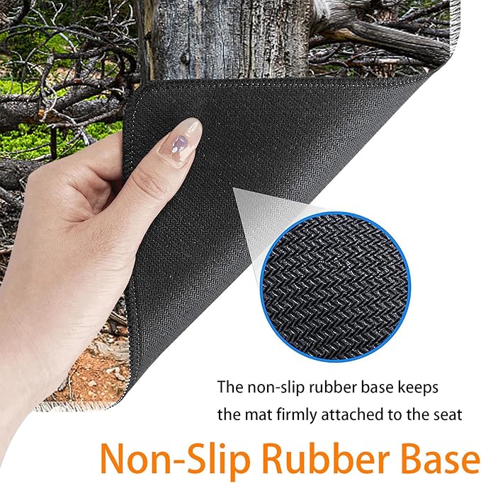 Durable Desk Mat + Wrist Rest Pad + Coasters Set, Large Gaming Office Mouse Pad 31.5 "x 11.8", Extended Non-Slip Rubber Keyboard Pad, Laptop & Home, Camouflage Giraffe