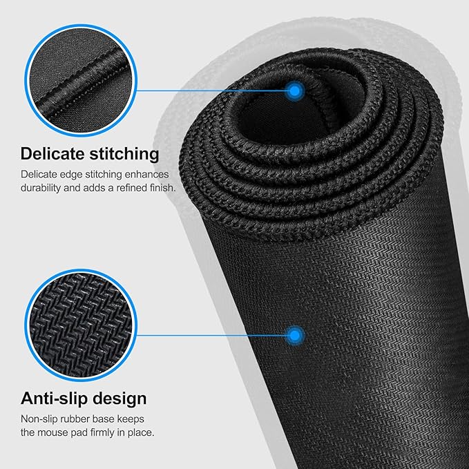 secret corner Mouse Pad with Excel Cheat Sheet Desk Pad, Large Waterproof Non-Slip Desk Mat with Printed Keyboard Shortcuts for Work, Study, Computer, or Gaming(31.5x11.8 in)