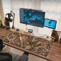 Real Camo Hunting Mouse Pad Extended Large Gaming Mousepad XL Big Long Oversized Desk Mat Stitched Edges 31.5 X 11.8 Inch for Home Office Black10