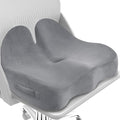 Seat Cushion, Memory Foam Office Chair Seat Cushion for Office Chairs/Car/Long Trip/Desk Chair/Gaming, X-Large Size for Sciatica & Hip & Tailbone Pain Relief, Sciatica Support (Light Gray)