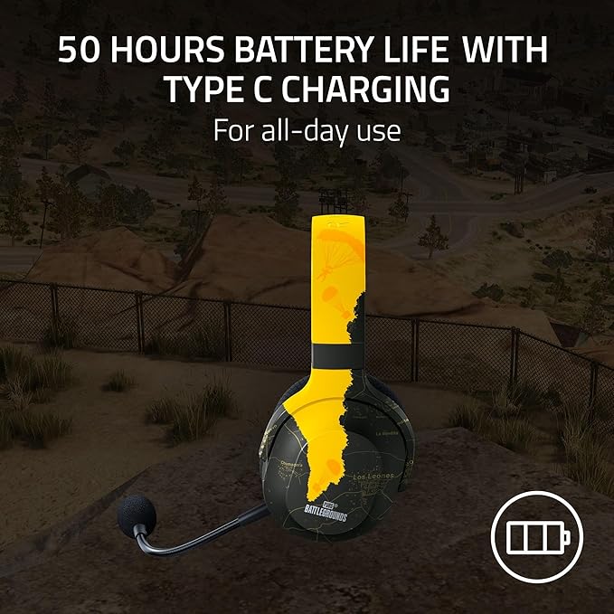Razer Barracuda X Wireless Gaming & Mobile Headset (PC, PlayStation, Switch, Android, iOS): 2.4GHz Wireless + Bluetooth - Lightweight - 40mm Drivers - Detachable Mic - 50 Hr Battery - PUBG Edition