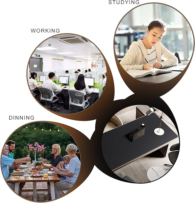 MAIDERN Leather Desk Mat, 51.2” x 27.5” Reversible Large Desk Pad Mat, Cork & Leather Large Mouse pad for Desk, Waterproof Computer Desk Mat for Gaming Home Office (Black)