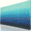 Desk Mat, Desk Matt for Desktop, DeskPad Mat, XXL Large Mouse Pad for Desks, Anti-Slip Big Mousepad with Stitched Edges, Keyboard Mouse Mat for Computer, Work, Office, Game, Home, Blue Mermaid