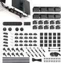 EUREKA ERGONOMIC Metal 316 PCS Cable Management Organizer Kit Cable Raceways, 6 Cable Holder, 4 Cord Sleeve, 60 Wire Clips, 2 Roll Self Adhesive Wire Ties, 100 Zip Ties Under PC Desk, Black