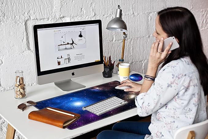 Galaxy Mouse Pad Gaming 31.5x15.75 inch Desk Mat Large Mousepad XXL Extended Computer Mat Non Slip Office Work Home