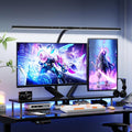 deeloop 80cm Ultra-Long LED Desk Lamps,24W Bright Architect Desk Lamp for Home Office, Infinite Dimming Office Light with Memory Function, Tall Desk Light with Clamp for Reading Working Monitor