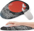 Ergonomic Mouse Pad with Wrist Support, Memory Foam Wrist Rest for Pain Relief & Carpal Tunnel, Non-Slip Base for Office, Computer, PC, Laptop (12x8x1.2inch, Japanese Sunrise)