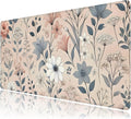 Desk Mat, Aesthetic Dark Plants Floral XXL 35.4"x15.7"Large Gaming Mouse Pad, 3mm Thick Gaming Keyboard Pad,Desk Pad Non-Slip Rubber Base with Stitched Edges for Office Game Home Decor