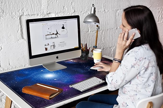 Gaming Mouse Pad 48x24 XXXL Desk Mat Extra Large Extended Mousepad Giant Desk Pad 3XL Galaxy Huge Protector Mat Oversized Computer Mat for Wireless Mouse Work