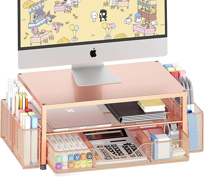 OPNICE Desk Organizers 2-Tier Monitor Stand (Rose Gold)
태그: 변경 1건
