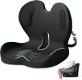 Ergonomic Seat Cushion,Office Chair Cushion with Lumbar Support Pillow,Car Orthopedic Seat Cushions,Designed for Sciatica,Tailbone,Back Pain Relief,for Office,Car,Truck,Home,Desk Chair