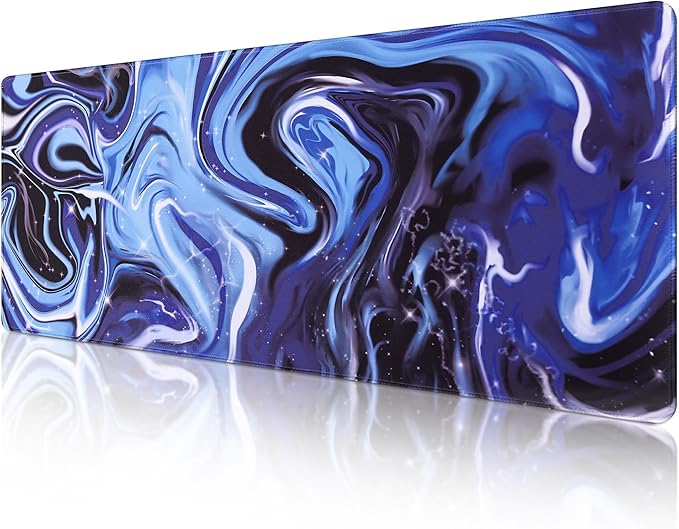 ALOANES Waterproof Mouse Pad with Durable Stitched Edge, Large Gaming Keyboard Pad, Non-Slip Rubber Base, Extended Desk pad for Gamer, Office & Home, Fluid Mousepad 27.6''x 11.8''x 0.12''