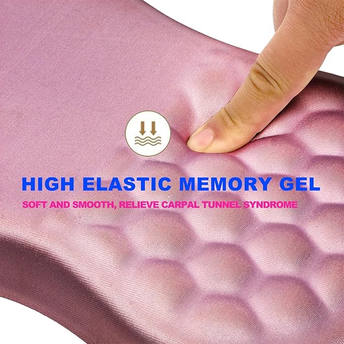 Mouse Pad Wrist Support, Ergonomic Mouse Pad with Massage Dot, Comfortable Computer Mouse Pad for Laptop, Wrist Rest Mousepad with Non-Slip PU Base for Office & Home, 12 x 8 in