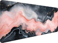 Marble Desk Pad Mouse Pad Abstract Fluid Pink and Black XL Mouse Pad Large Mousepad Extended Laptop Keyboard Mat Gaming Desk Pad Mouse Mat 31.5"x11.8" Office Computer Keyboard Laptop Home