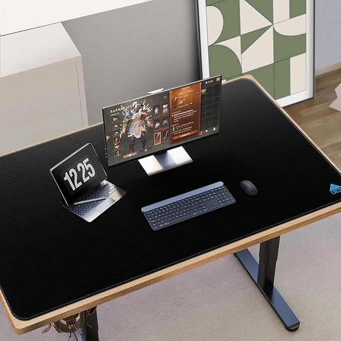 Cacoy 63” x 31.5” Super Large Gaming Mouse Pad, Oversized Giant Desk Matt for Desktop, Non-slip Rubber Base Mouse Mat, XXXL Extended Gamer Keyboard Mouse Mat, Office Computer Desk Pad Protector, Black