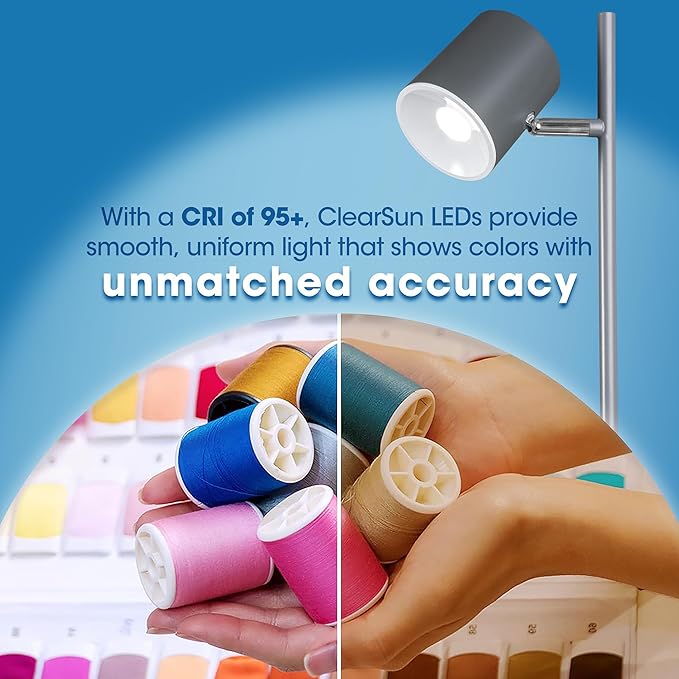OttLite LED Desk Lamp with Wireless Charger, Good Housekeeping, Modern Book Light, Reading Light, Adjustable, Dimmable, Eye-Friendly Lighting, Great Desk Lamps for Home Office