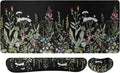 iCasso Large Mouse Pad for Desk, Computer Desk Mat, 3Pcs XXL Keyboard and Mouse Pad + Keyboard Wrist Rest, Desk Matt for Desktop, Easy Typing & Comfort Ultra Thick Mousepad Keyboard Mat (Weeds)