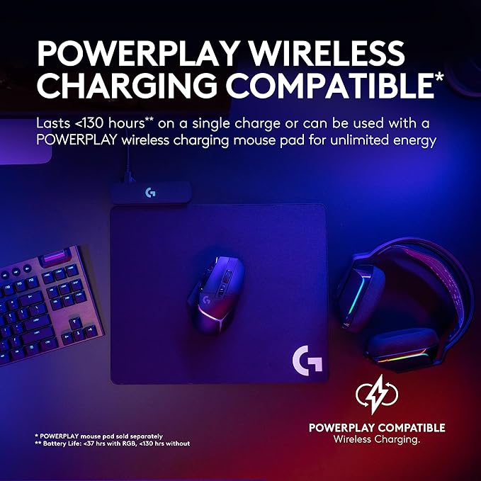 Logitech G502 X Plus Wireless Gaming Mouse: Optical Switches, LIGHTSYNC RGB, 13 Buttons, Infinite Scroll Toggle, <130 hr Battery Life, USB-C, PowerPlay Wireless Charging Capable, for PC/MacOS - Black