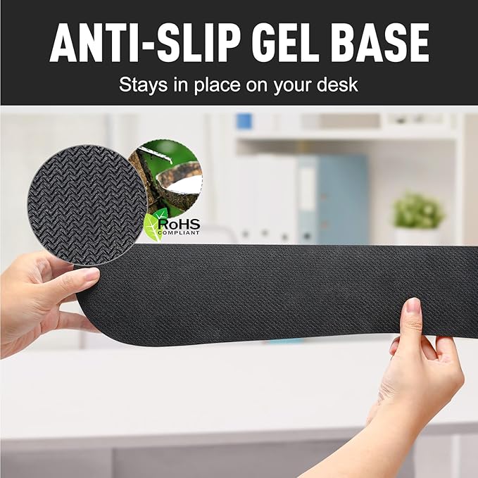 Gimars Upgrade Enlarge Silky Gel Memory Foam Keyboard Wrist Rest, Wrist Rest for Computer Keyboard, Ergonomic Mouse pad Rests for Typing, Wrist Support for Office, Gaming, Blue Gradient
