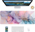 Fantasy Marble Mouse Pad, 31.5 x 11.8 Large Desk Mat with Stitched Edges & Non-Slip Base, Mousepad for Office, Home, Work