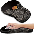 YIWEI Ergonomic Mouse Pad with Wrist Rest - Comfortable Office Mousepad with Memory Foam Wrist Support for Carpal Tunnel Relief, Mouse Pads with Non-Slip Base for Gaming and Home (Sunset)