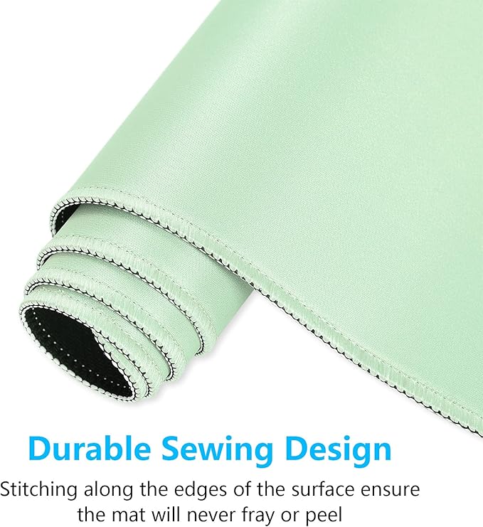 Dapesuom Large Mouse Pad, Extended Gaming Mouse Mat with Stitched Edges, Full Size Desk Mats with Non-Slip Base, Computer Big Desktop Keyboard Pad for Gamer, Laptop, Office, 23.6 x 11.8 In, Lake Green