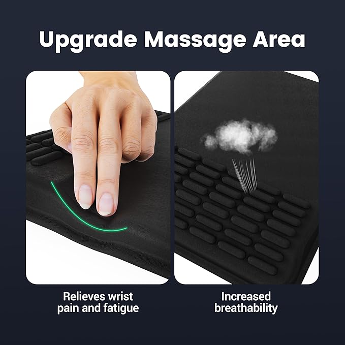 MEKASS Mouse Pad with Wrist Rest, Ergonomic Slope Mousepad for Carpal Tunnel, Memory Foam Desk Computer Wrist Support Mouse Pad with Non-Slip PU Base for Office Home (Beach)