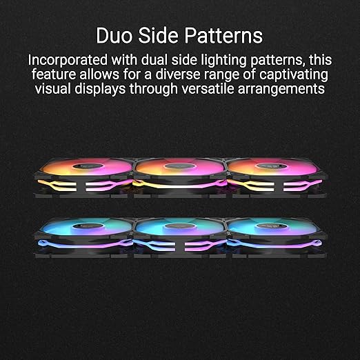 ASUS TUF Gaming TR120 ARGB Fan - Black - Triple Pack Higher Cooling Performance Extra-Thick 28mm Fan Frame, Exclusive Double-Layered LED Matrix Design with 16 Addressable RGB LEDs, Aura Sync