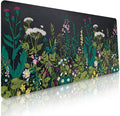 Bloss Green Desk Mat, Leather Desk Pad, Oil Painting Like Large Mouse Pad, Desk Pad Mat Waterproof, Computer Mat for Office Work/Home/Decor/Desk Protector(31.5 x 15.7 Inches)