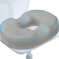 BlissTrends Donut Pillow Seat Cushion, Chair Cushions for Postpartum Pregnancy & Hemorrhoids, Tailbone Pain Relief Cushion, Memory Foam Lifting Cushions for Office&Home Chairs (Light Grey, XX-Large)