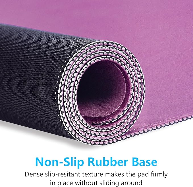 Dapesuom Large Gaming Mouse Pad, Extended Mouse Mat with Stitched Edges, Full Size Keyboard Pad with Non-Slip Base, Big XXL Computer Desk Mats for Gamer, Laptop, Office, 35.5 x 15.7in, Radiant Orchid