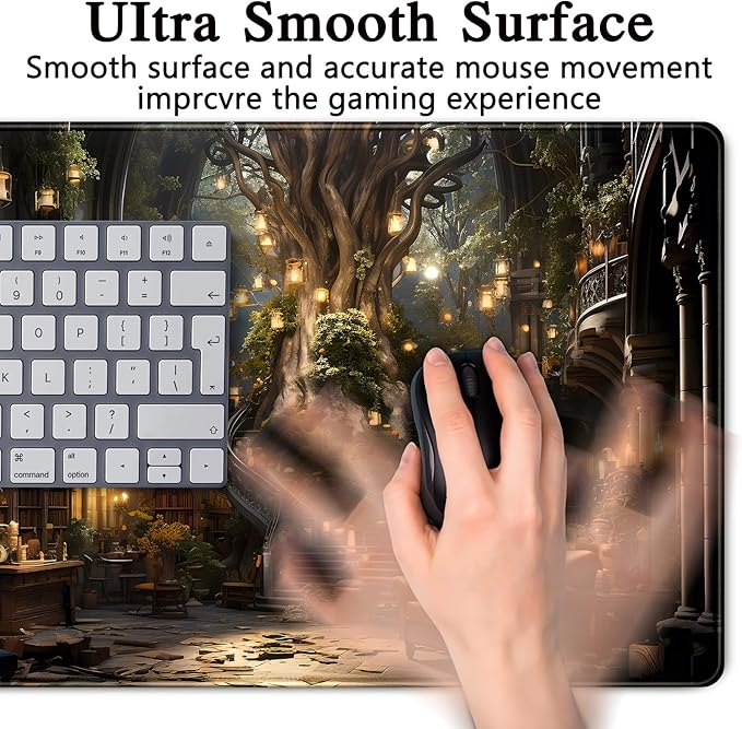 Vintage Aesthetic Desk Mat Adventure Extended Mouse Pad Large Gaming Mousepad XXL Dark Academia Desk Pad Laptop Computer Mouse Keyboard Mat 31.5 x 15.7 in for Office Desk Decor