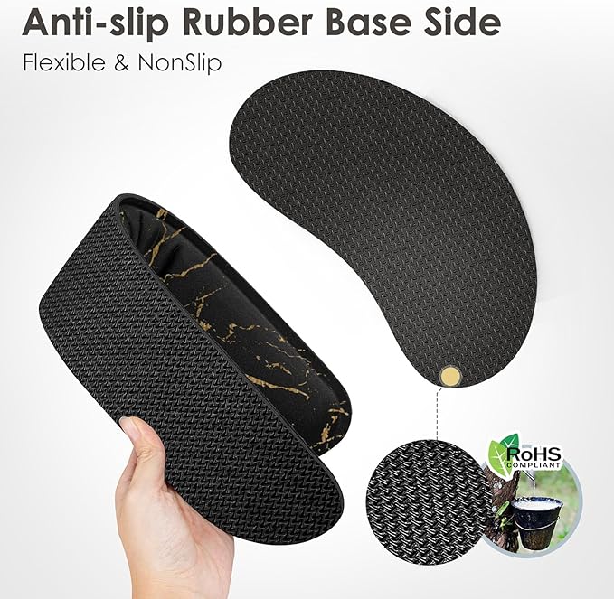 Gimars Upgrade Enlarge Gel Memory Foam Set Keyboard Wrist Rest Pad, Mouse Wrist Cushion Support for Office, Computer, Laptop, Mac, Comfortable, Lightweight for Easy Typing,Marbling