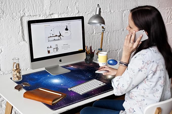 Galaxy Desk Mat 36x24 Mouse Pad Gaming Mousepad Large Giant Desk Pad XXXL Mouse Mat Huge Oversized Computer Mat for Wireless Mouse Home Work Office