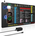 Excel Cheat Sheet Mouse Pad with Wireless Charging, 31.5"x15.8" Extended Excel Shortcuts Desk Pad, Waterproof Ultra-Smooth Keyboard Mat, Non-Slip Base, with 20W PD Adapter